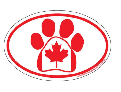 Canadian Oval Paw Magnets - SpoiledDogDesigns.com