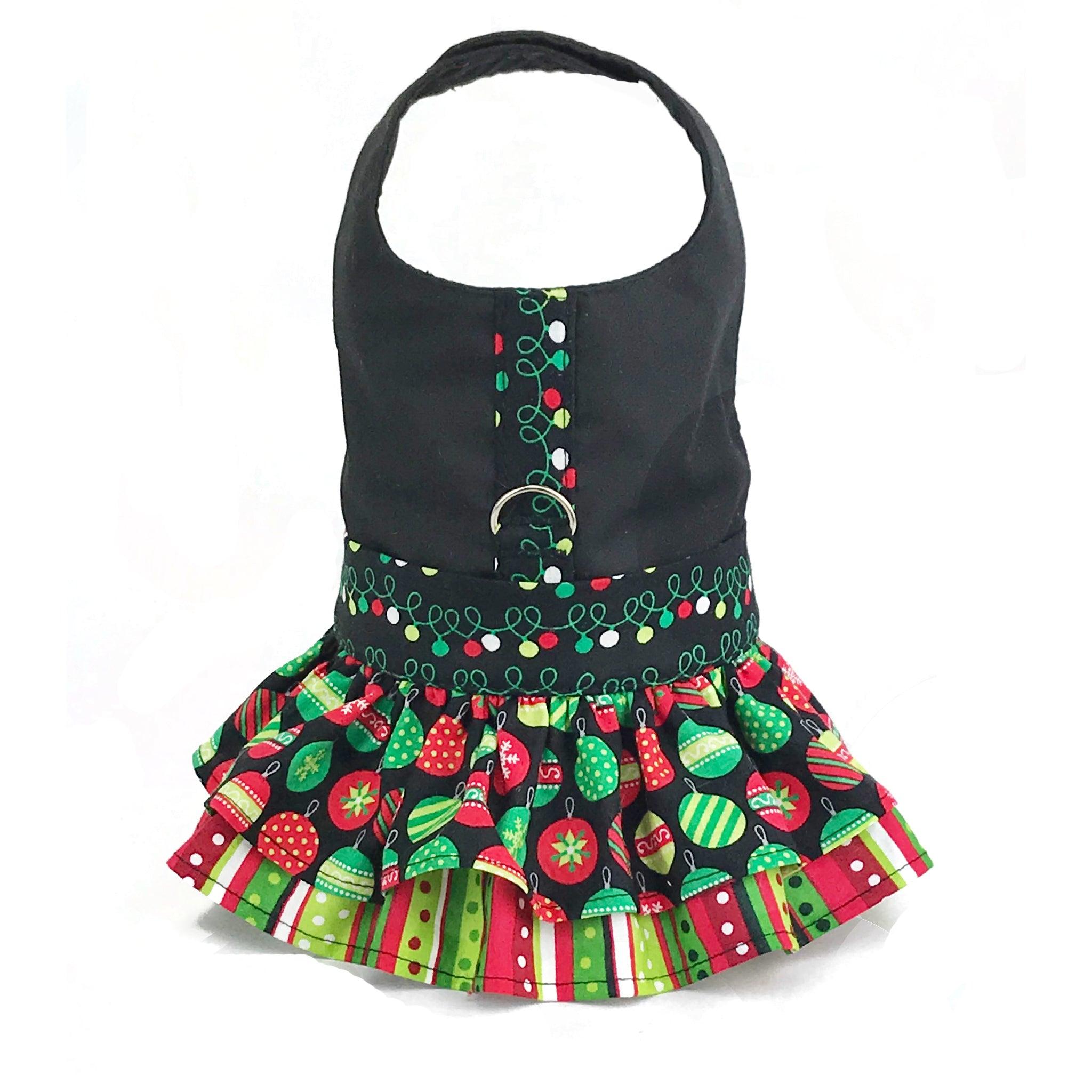 christmas dog harness dresses Snowflakes Holiday Dog Harness Dress with Matching Leash