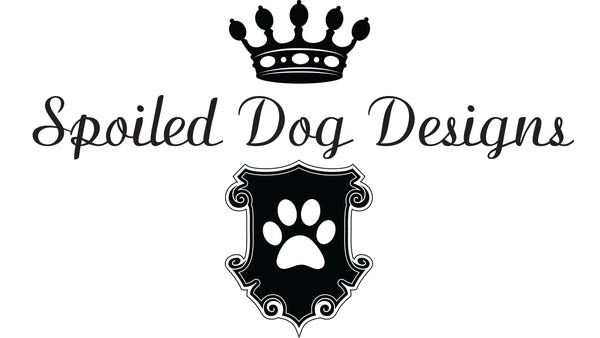 Logo for Spoiled Dog Designs. Home of Custom made dog vest harnesses, clothing and carriers. Function to Fashion For Dogs 2 to 200 Pounds