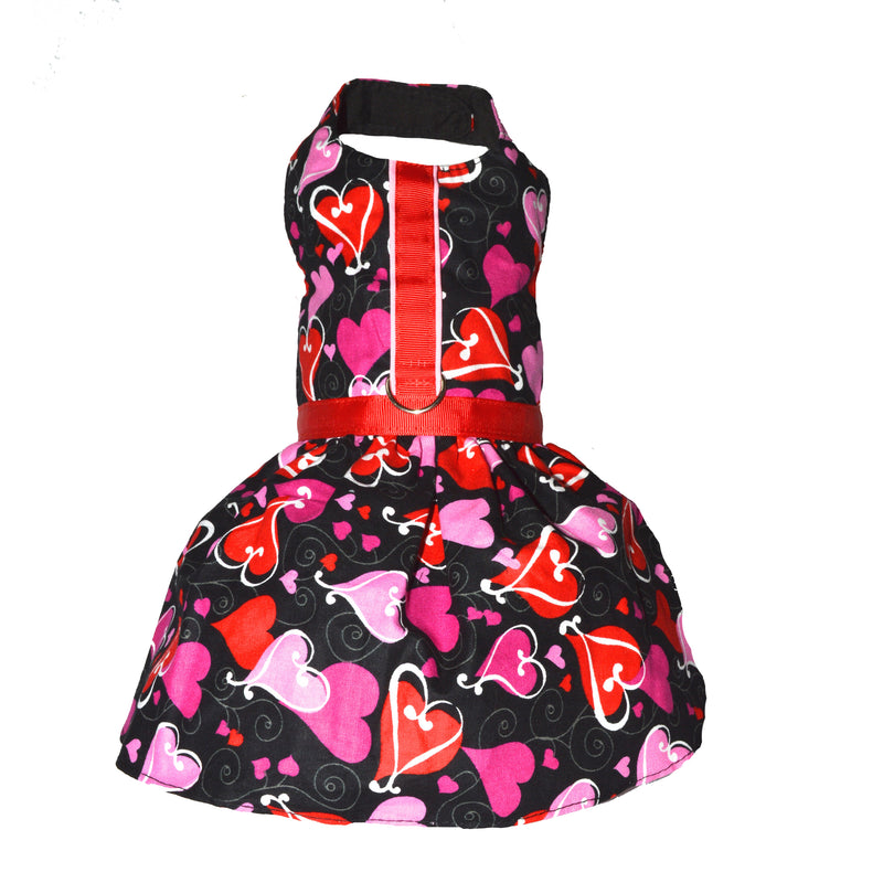 Valentine's Day Harness Dog Dress - Large only