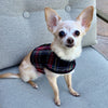 Black & Red Plaid Brushed Cotton Dog Cat Vest Harness - SpoiledDogDesigns.com
