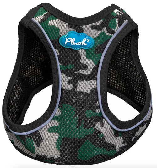 Camo Step In Air Mesh Dog Harnesses by Plush, Size 3XS - 2XL - SpoiledDogDesigns.com