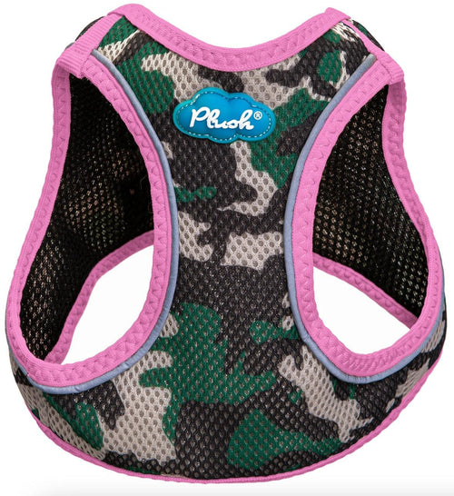 Camo Step In Air Mesh Dog Harnesses by Plush, Size 3XS - 2XL - SpoiledDogDesigns.com