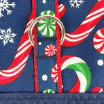 Candy Cane Christmas Ruffled Dog Harness - SpoiledDogDesigns.com