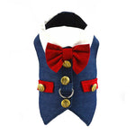 Denim Dog Cat Vest With Built In Harness - SpoiledDogDesigns.com