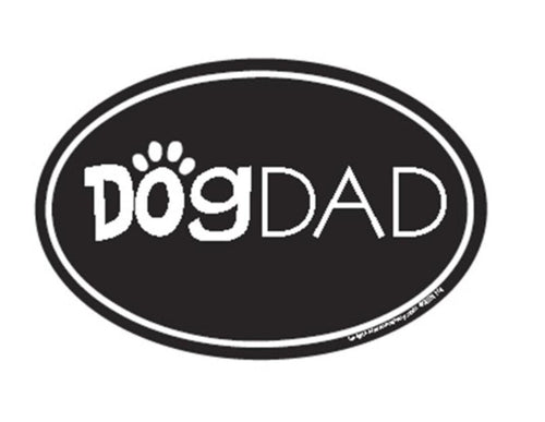 Dog Dad Oval Car Magnets - SpoiledDogDesigns.com