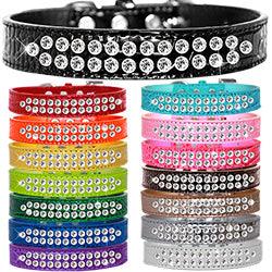 Double Row Crystal Pet Collar - SpoiledDogDesigns.com