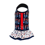 Firecracker July 4th Print Ruffled Dog Vest Harness - SpoiledDogDesigns.com