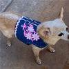 Frayed Denim Pink Applique Dog Vest Harness - SpoiledDogDesigns.com