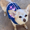 Frayed Denim Pink Applique Dog Vest Harness - SpoiledDogDesigns.com