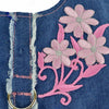 Frayed Denim Pink Applique Dog Vest Harness - SpoiledDogDesigns.com