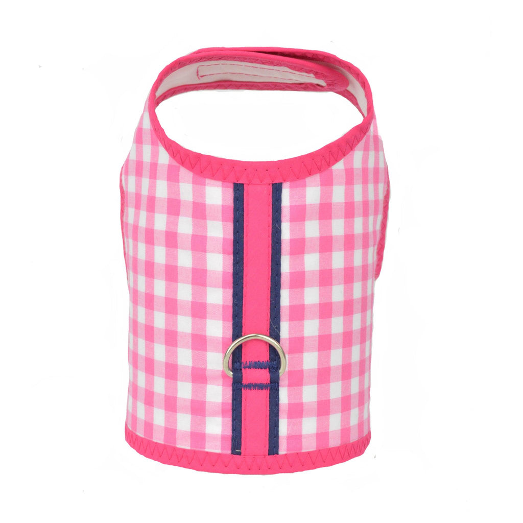 Gingham Check Dog Vest Harness - 4 Colors - SpoiledDogDesigns.com