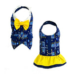 Hanukkah Ruffled Dog Vest Harness - SpoiledDogDesigns.com