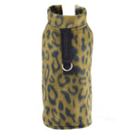 Leopard Fleece Dog Coat With Built In Harness - Two Colors - SpoiledDogDesigns.com