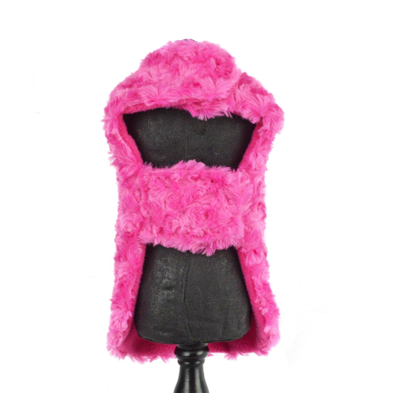 Pink Faux Fur Dog Harness Coat - SpoiledDogDesigns.com