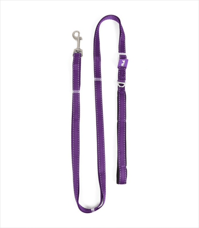 Plush Adjustable Reflective Leash, 15 Colors - SpoiledDogDesigns.com