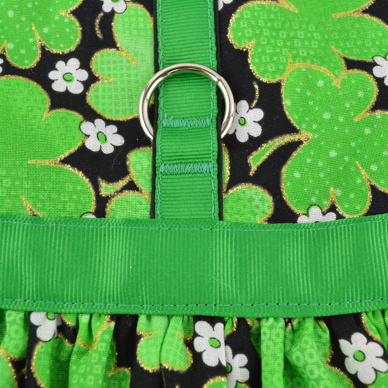 St. Patrick's Day Dog Harness Dress - M/L Last One - SpoiledDogDesigns.com