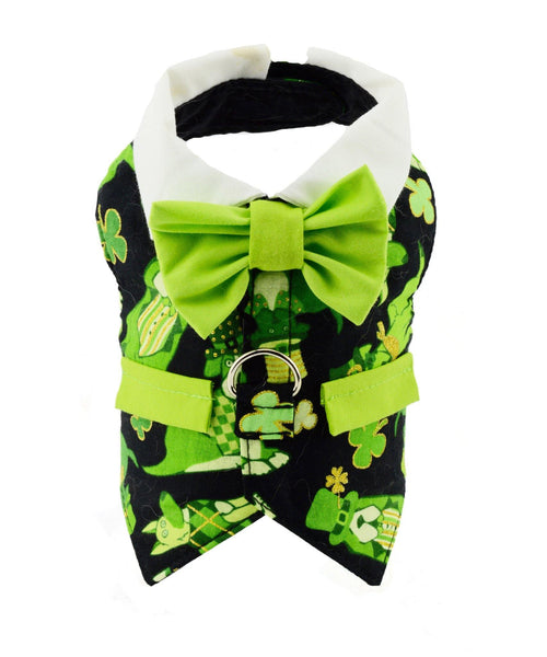 St. Patrick's Day Dog Vest With Built In Harness - 1 Small Left - SpoiledDogDesigns.com