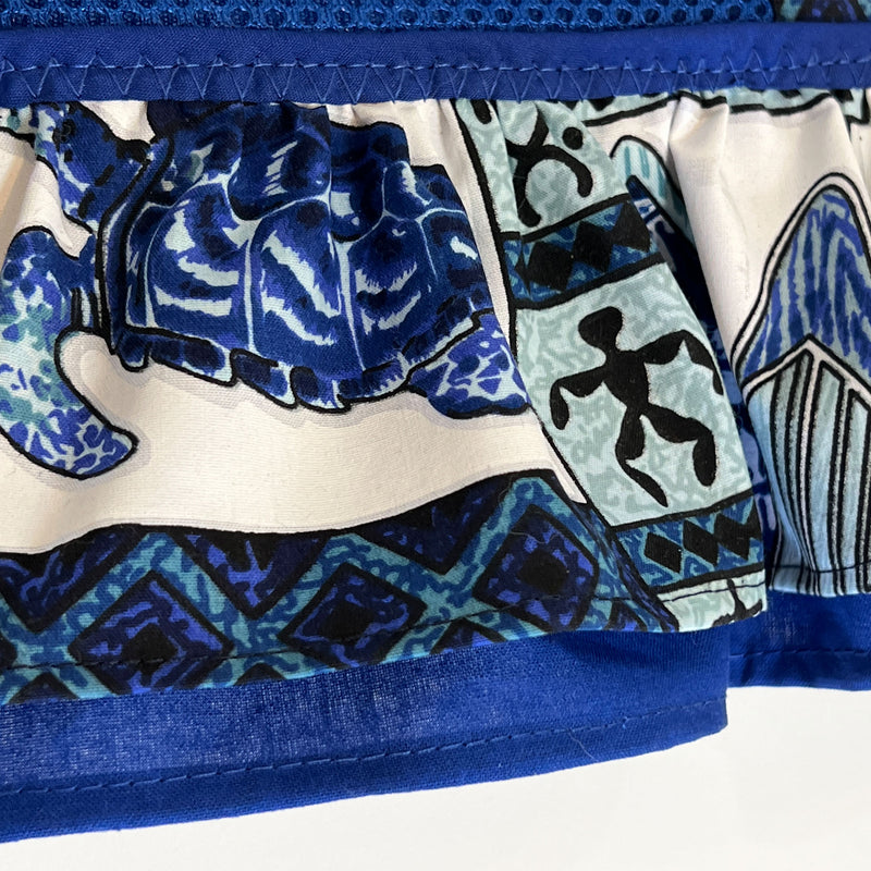Hawaiian Tiki Ruffled Dog Vest Harness